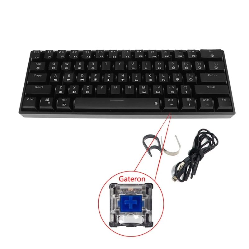

SK61S Gaming Mechanical Keyboard RGB Backlit Bluetooth-compatible 5.0 Wireless Keypad Dual Mode