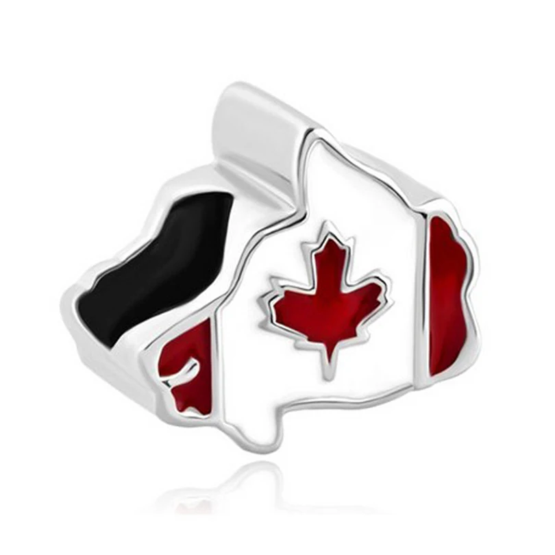 Бесплатная доставка 5 мм прямые отверстия Канадский кленовый лист флаг