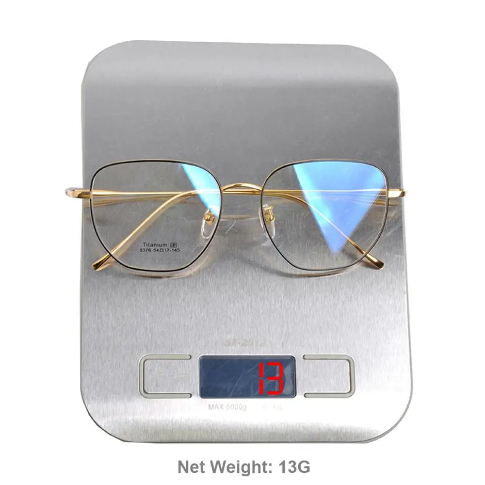 Геометрические очки из чистого титана 100% оправа для очков с полным ободком
