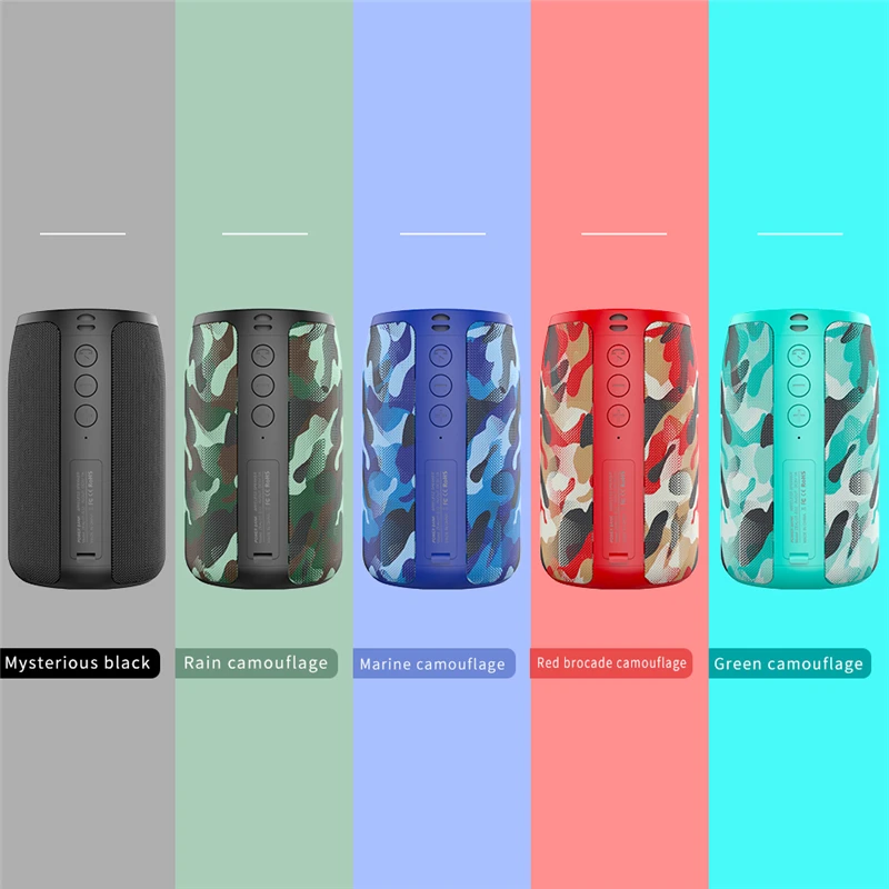

Уличная портативная мини Bluetooth-колонка, беспроводной сабвуфер, 3D бас, стерео, поддержка Micro SD-карты, AUX USB, воспроизведение флеш-накопителя