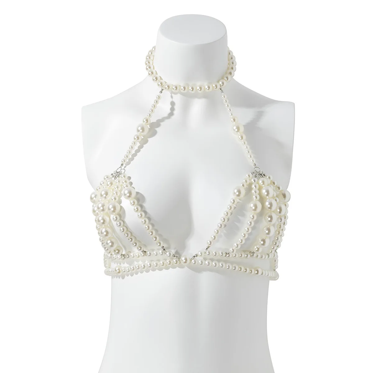 

Body Jewelry Sexy Vacation Style Imitation Pearl Bra Accessories Chain Trend Bikini Chain Body Chain Female
