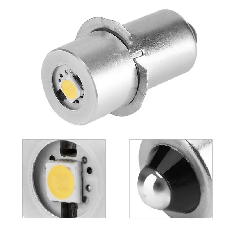 

1W P13.5S Led Flashlight Bulb, 100~110LM 2700~7000K Replacement Bulb Torch Lamp Emergency Work Light(3V)