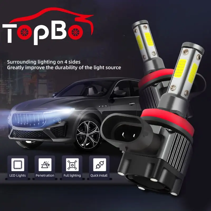 

2 шт./компл. автомобиля светодиодный головной светильник H4 H7 H8 H9 H11 9005 H10 9006 HB4 9003 HB3 HB2 Автомобильная Противо-Туманная светильник от 9 до 36V авто ...