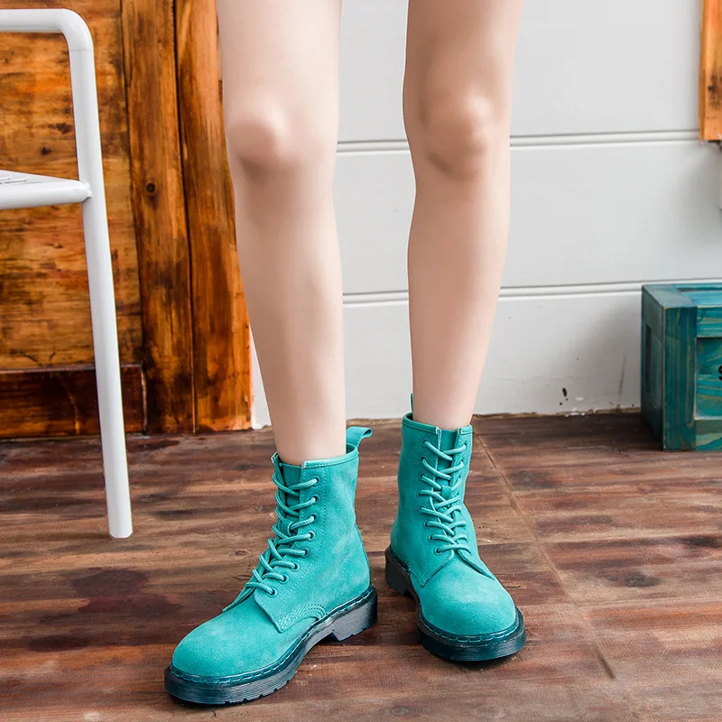 Женские ботинки Ботинки Martin из натуральной кожи для женщин повседневная обувь Dr.