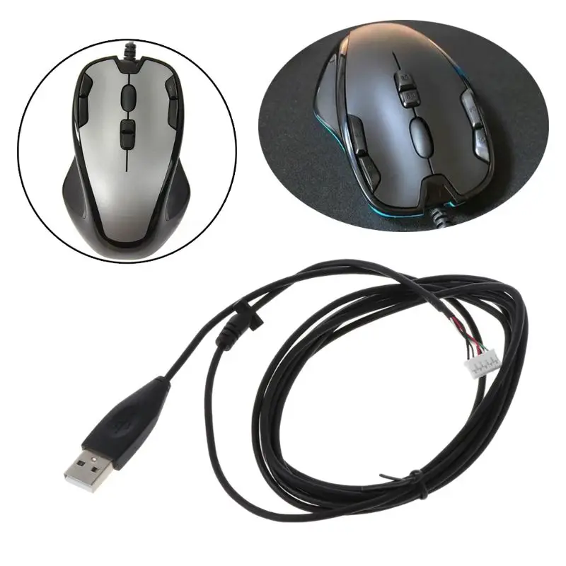 

W3JD Replacement Durable USB Mouse Cable Mouse Lines for logitech G300 G300S Mouse