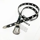 Ремень женский с металлической пряжкой в форме сердца, винтажный пояс в западном стиле с резьбой, пояс из натуральной кожи