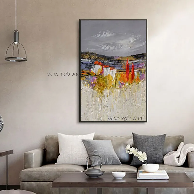 

Modern Picture Hand Painted High Quality Abstract Oil Painting Wall Art on Canvas Art Abstract Gold Oil Painting For Living Room