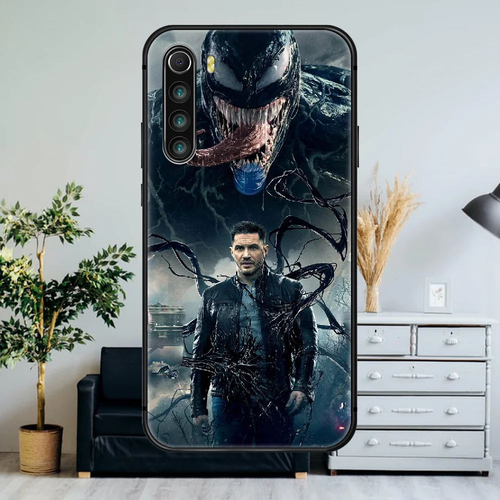 

Superhero Venom Tom Hardy Phone Case For Xiaomi Redmi Note 7 8 8T 9 9S 4X 7 7A 9A K30 Pro Ultra black Cover 3D Shell Soft Etui