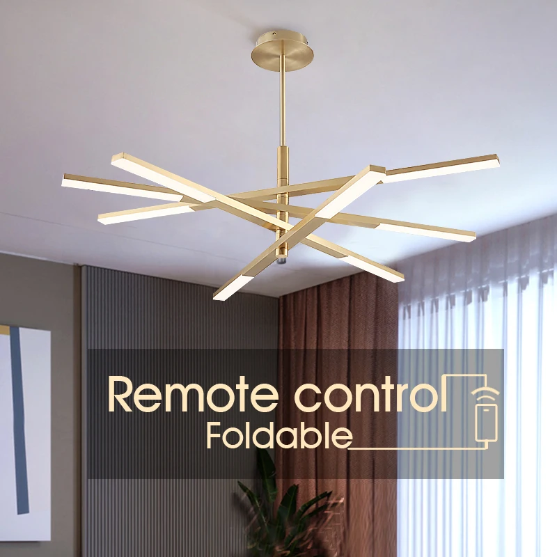 Variable shape Modern Chandelier lights remote control dimmable Bedroom livingroom decoration Led Hanging Chandeliers lighting