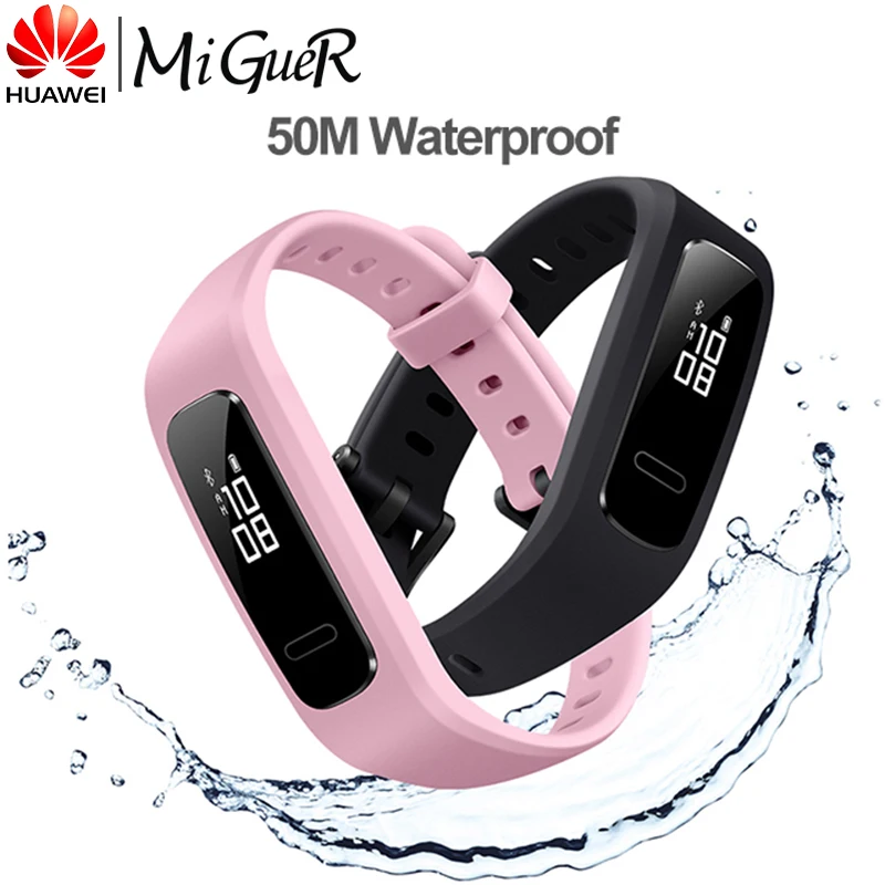 Оригинальный Смарт браслет Huawei Band 3e 0 5 &quotцветной сенсорный экран 50 метров