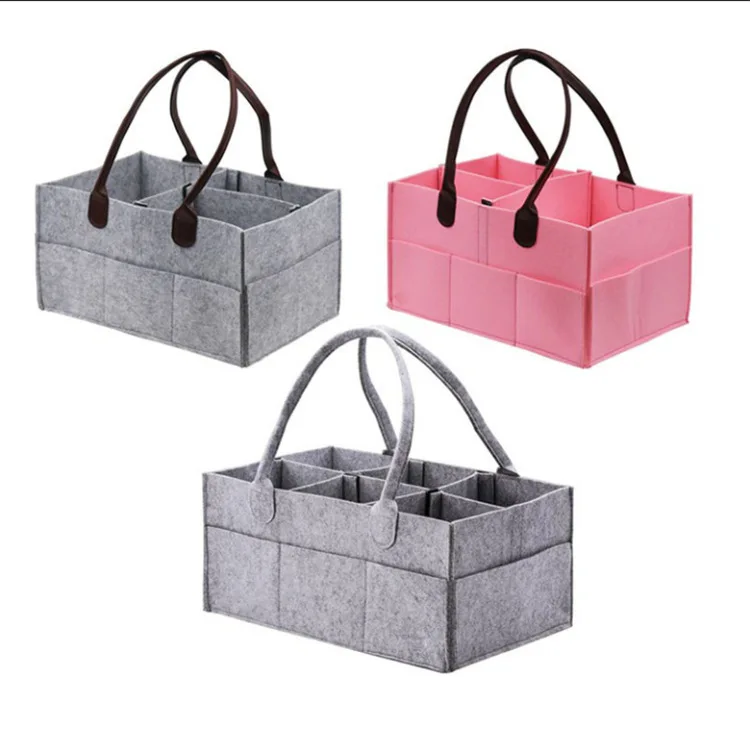 

Baby Diaper Caddy Organizer Protable Baby Mom Bag for Changeing Table Nursery Essentials Travel Nappy Bag Polyester Bin