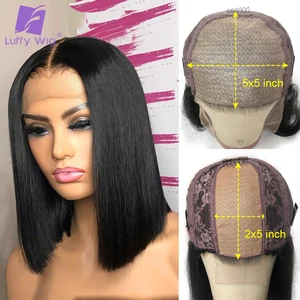 Парик Боб из натуральных волос на шелковой основе, бразильский парик фронта шнурка для чернокожих женщин, предварительно выщипанный, 150, 180