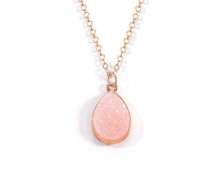 Collier Femme Charm Drop shape Stone Necklaces &amp Pendants for Women Crystal Bud Necklace Fashion Jewelry Kolye Collares | Украшения и