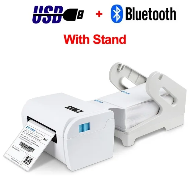 Bluetooth with Stand GZ Weiou принтер для тепловой печати штрихкодов-ярлыков с держателем этикеток-Совместимость с Amazon Ebay Etsy Shopify 4 × 6 принтер этикеток - Цвет: Bluetooth with Stand