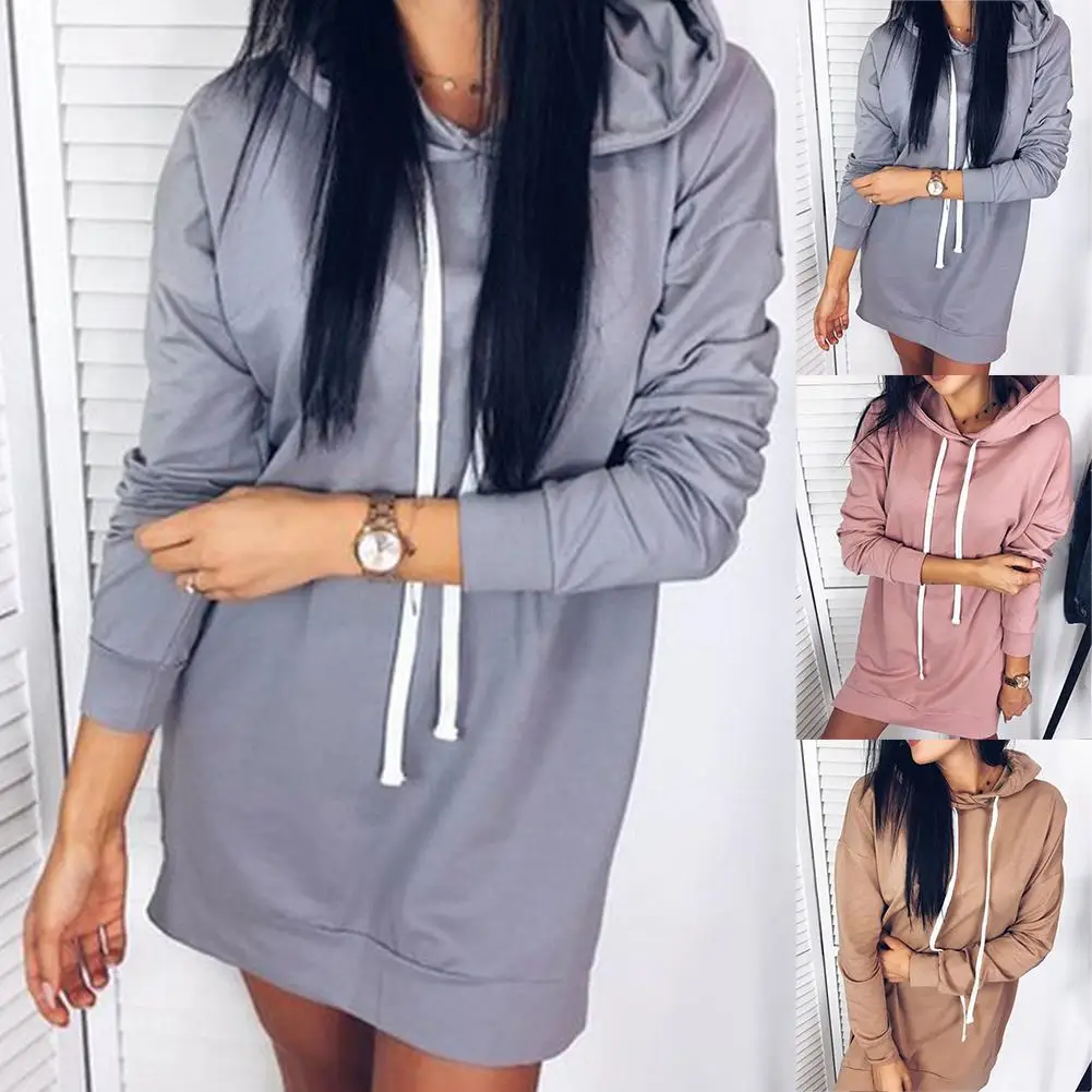 Корейская одежда Повседневная Свободная Женская однотонная с длинным рукавом на