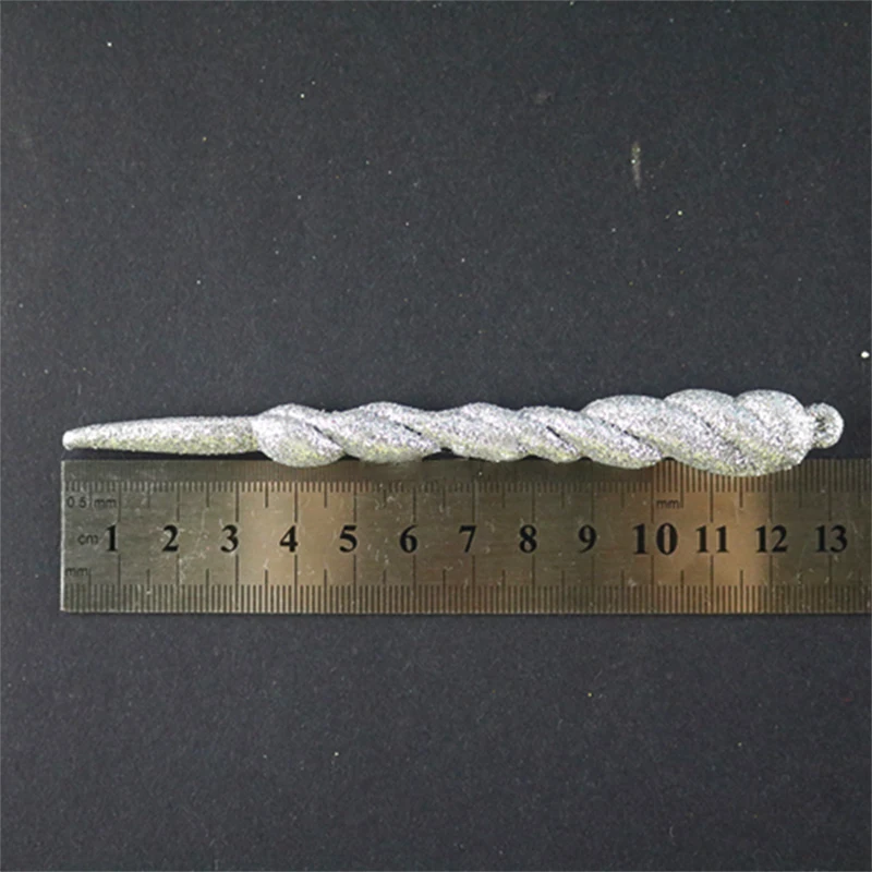 Рождественские украшения имитация прозрачных ледяных сосульок золото и серебро