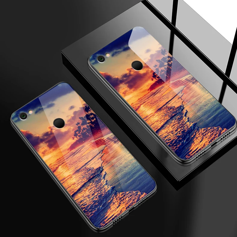 Чехол из закаленного стекла для Xiaomi 5X6X8 9 SE A1 A2 Lite TPU Capa для Redmi Note 4x 5A 6 7 Pro Prime роскошный противоударный жесткий чехол - Цвет: H119