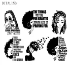 Черные термонаклейки на одежду, женские афро-американские наклейки для утюга, наклейки для рукоделия