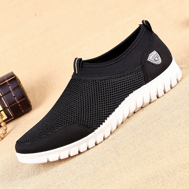 Модная мужская обувь на плоской подошве удобная повседневная без шнуровки для