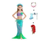 Платье принцессы для девочек, детский летний Косплей-костюм маленькой Русалочки на Хэллоуин, детский нарядный костюм на карнавал, Рождество, вечеринку, одежда