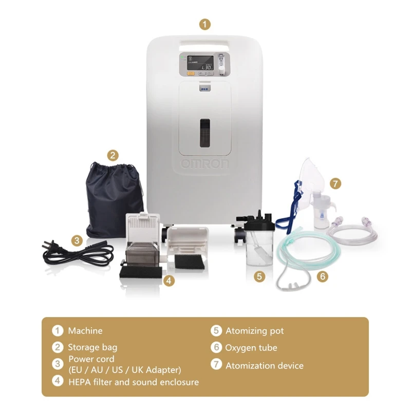 Omron Home Oxygen Generator Health Care Concentrator Oxygenation Making Machine Air Purifier with Aerosolized Function | Бытовая