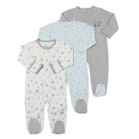 3pcslot baby boys rompers infant newborn long sleeve sleepsuit girls romper cartoon jumpsuit baby pajamas 0 12months