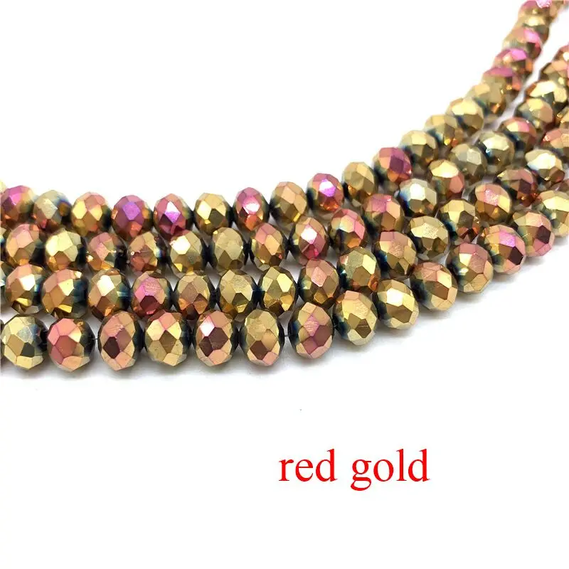 Стеклянные бусины-Рондель круглые бисеры с отверстием насыпью 2 х3 3 х4 4 Х6 6 х8 мм