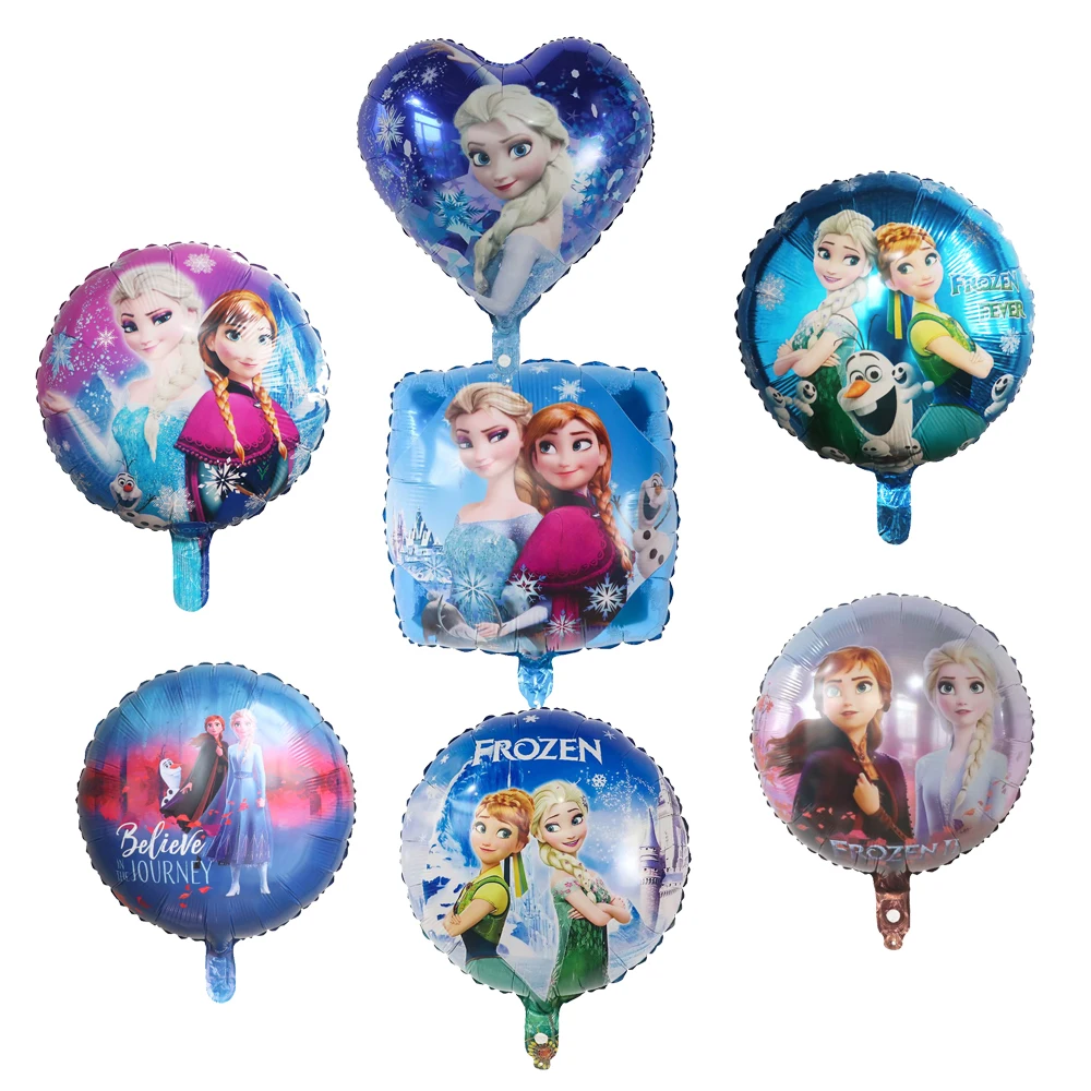 

50Pcs 18inch Cartoon Frozen Princess Foil Balloons Elsa Anna Olaf Helium Globos Baby Shower Birthday Party Decorations Kids Toys