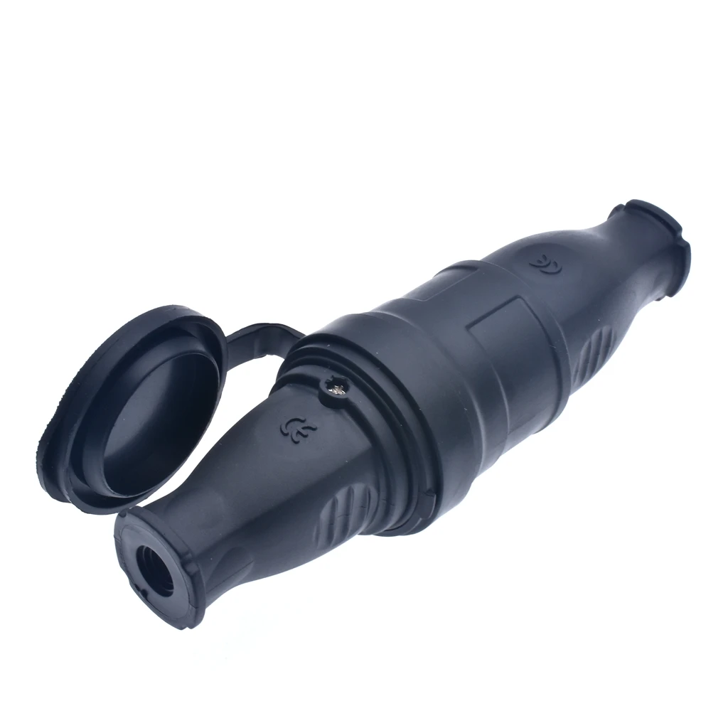 Резиновый водонепроницаемый штекер ЕС Электрический Заземленный Европейский