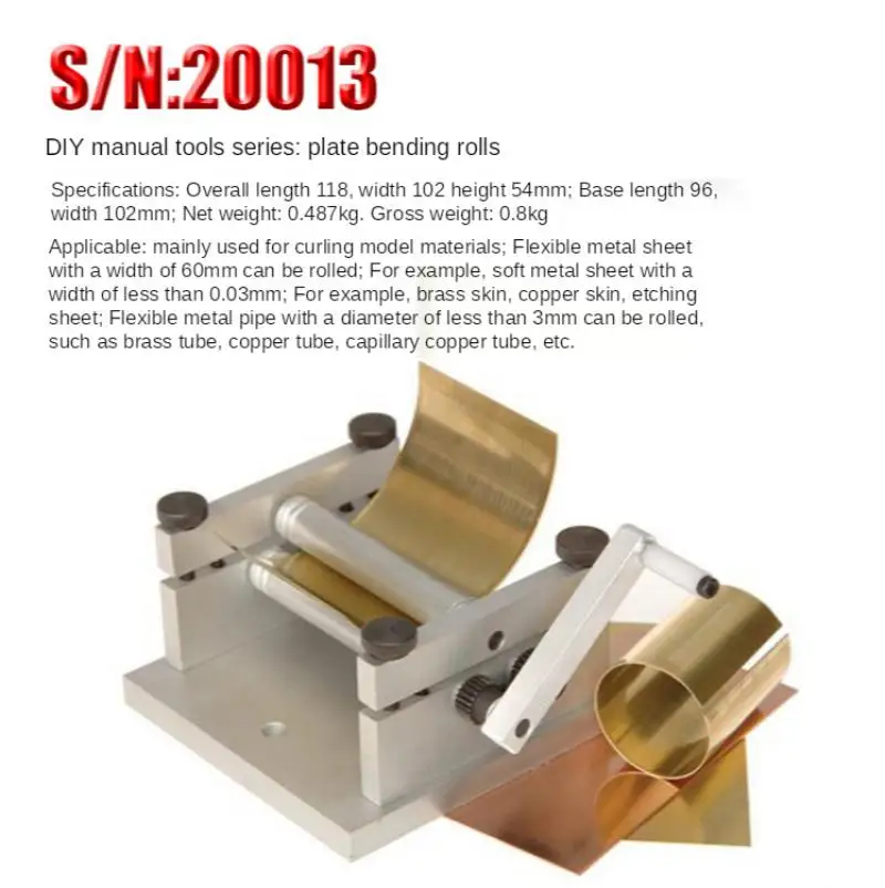

DIY Manual Plate Rolling Machine Soft Metal Sheet Soft Metal Tube Mini Bending Machine