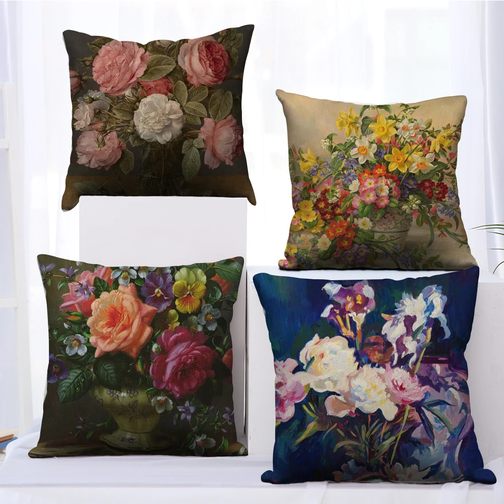 Fuwatacchi постельное белье с цветами для подушек розы хризантемы диванной подушки