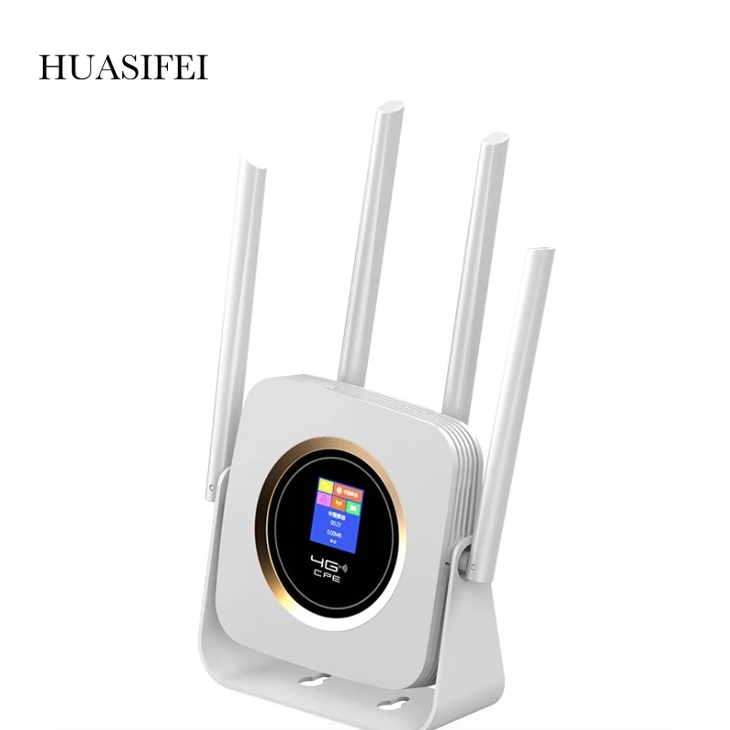 Wi-Fi-роутер HUASIHEI 4g Cat4, 150 Мбит/с, 3000 мА · ч, Беспроводной Мобильный Wi-Fi-ключ, четырехъядерные внешние антенны, Sim-роутер