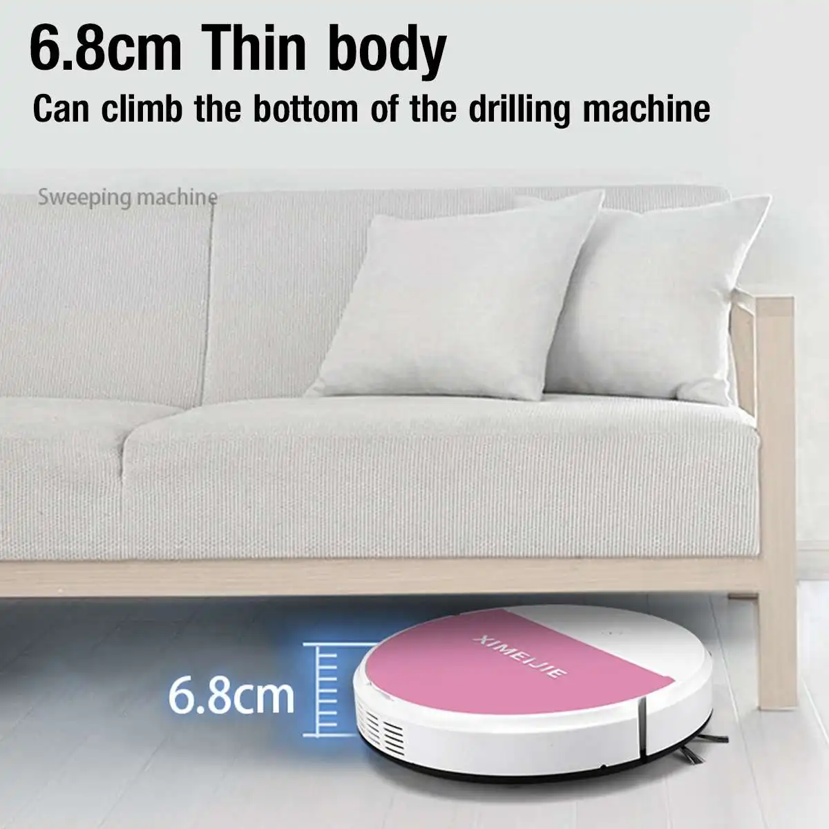 

1800Pa Smart Sweeping Robot Floor Spray UV Disinfection Sterilization 3-In-1 USB Rechargeable Dry Wet Sweeping Vacuum Cleaner