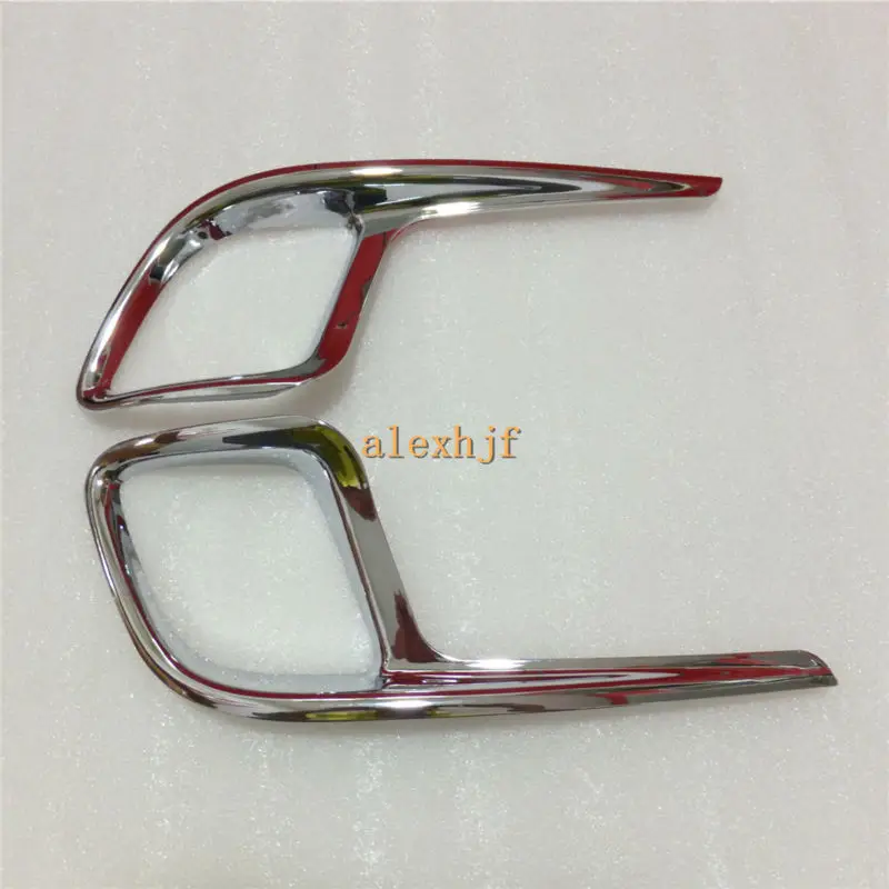 High Quality Front + Rear Fog Lamp Cover ABS Plating Frame Case For TOYOTA HIGHLANDER 2014-2018 4pcs/lot |