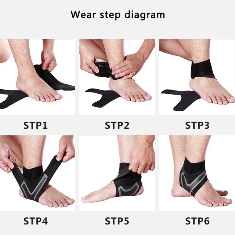 

1 PCS Ankle Support Brace Elasticity Free Adjustment Protection Foot BandageSprain Prevention Sport Fitness Guard Band