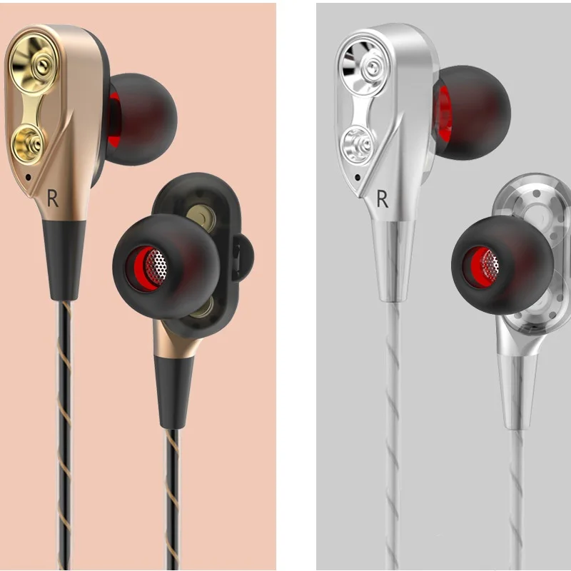 Проводные наушники Onvian Hi-Fi с двойным приводом стерео наушники-вкладыши