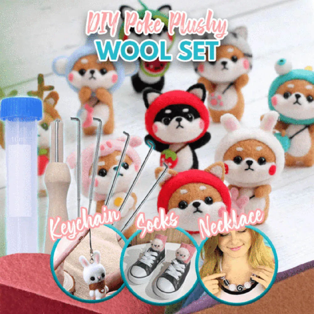 Сделай Сам набор плюшевой шерсти для вышивания ручной работы нитка вязальных