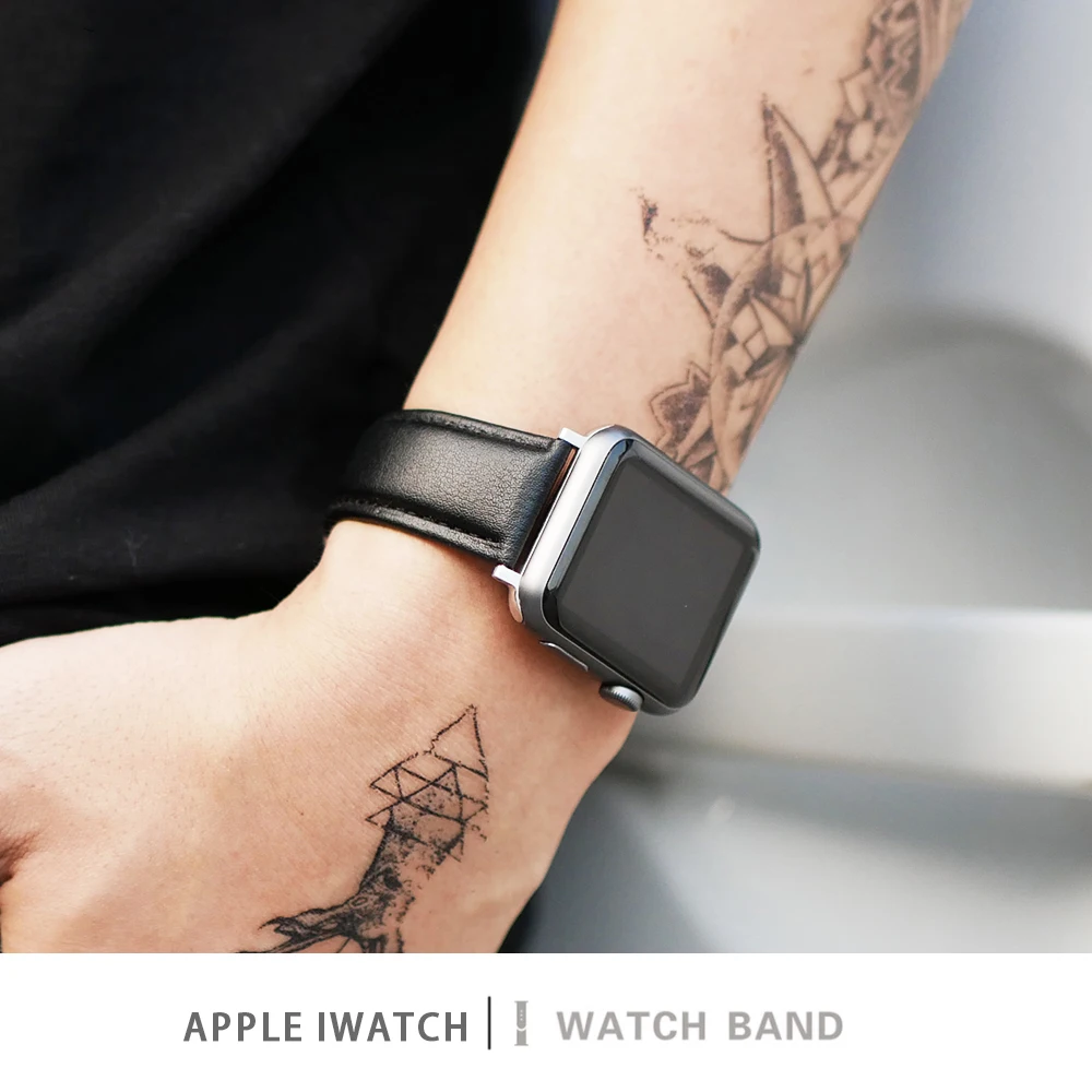 Ремешок для apple watch ремешок из натуральной Кожаный ремешок 38 мм 40 мм, ремешок для наручных часов iwatch, 44 мм 42mm5/4/3/2/1 браслет аксессуары