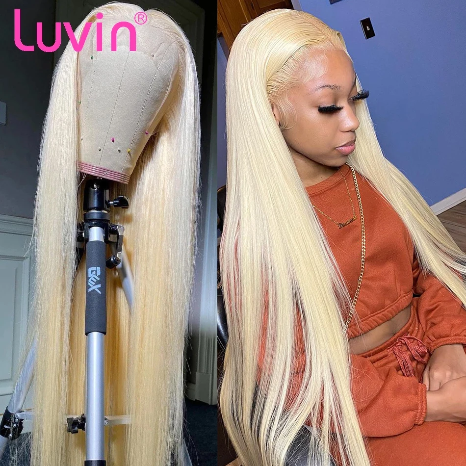 30 32 34 дюйма HD прямые 613 светлые кружевные передние человеческие волосы парики