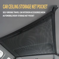 car ceiling roof storage net pocket self driving travel car interior accessories mesh bag automobile storage net pocket bag