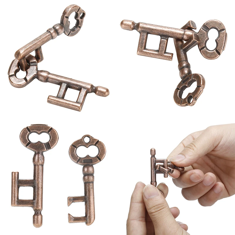

1 Pcs Alloy Key Ring Puzzle Brain Tester IQ Test Kids Adults Intelligent Toys