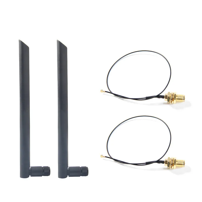 Двухдиапазонная беспроводная Wi-Fi антенна 2 4/5 ГГц 6 дБи RP-SMA + IPX U.FL ОТРЕЗОК кабеля