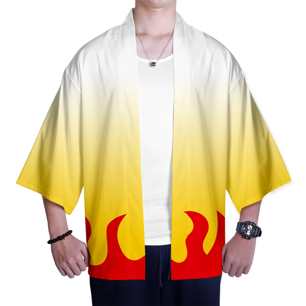 Кимоно мужская рубашка Повседневный Кардиган уличная одежда Harajuku японская мода