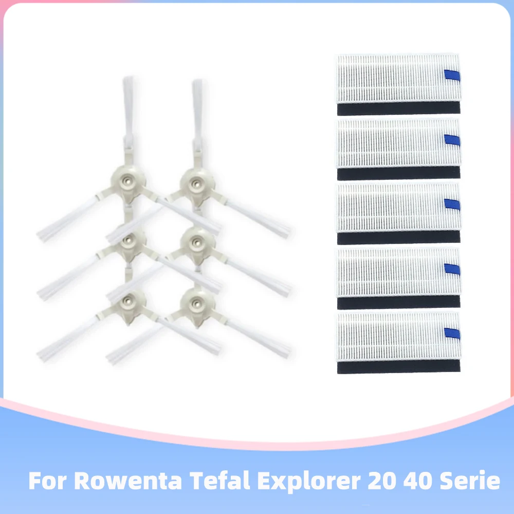 

Filter Side Brush Accessories For Rowenta Tefal Explorer 20 40 Serie Smart Force isweep x3 Robotic Vacuum Cleaner Spare Parts