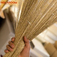 3x3m string curtain shiny tassel line curtains window door divider drape for home living room cafe interior decorations valance