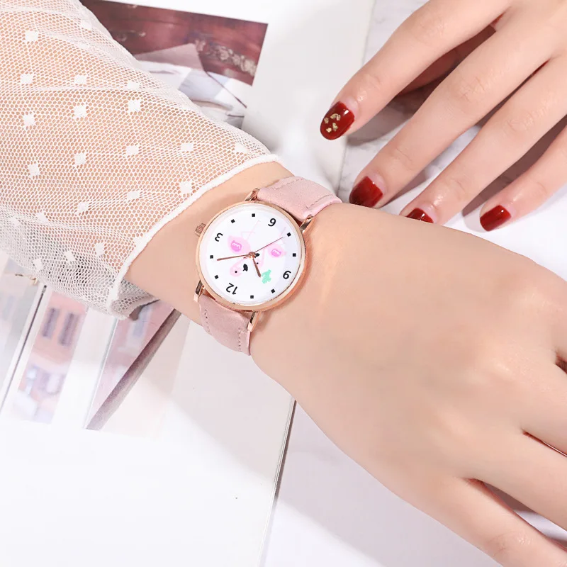 Эксклюзивные модные детские часы для женщин с рисунком гуся повседневные