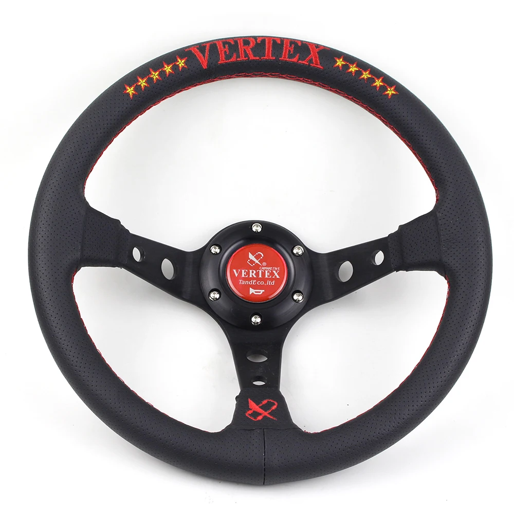 Vertex 13 дюймов 330 мм кожаная глубокая вышивка синий красный тюнинг Дрифтинг