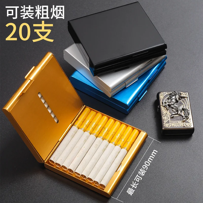 

20 sticks creative folio cigarette case cigarette holder lightweight creative metal cigarette box gift smoking case