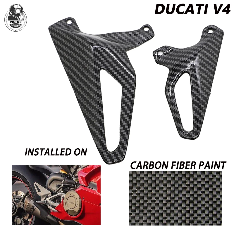 

High Quality Motorcycle Accessories FOR DUCATI V4 V4S 2018 2019 Carbon Fiber Fairing Motorcycle Pedal Heel Protector