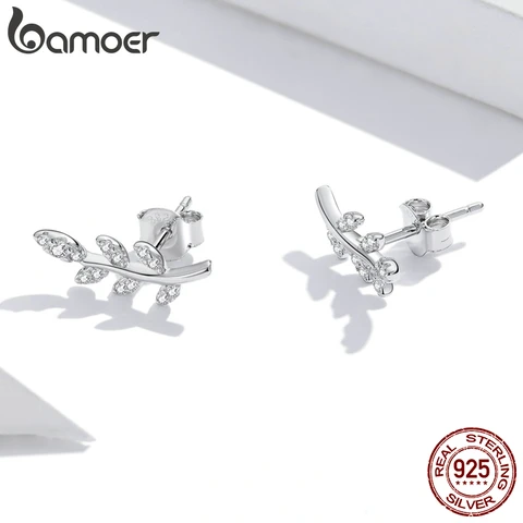 Серьги-гвоздики из серебра BAMOER BSE031